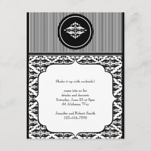 Uitnodiging tot oude Hollywood Damask Party