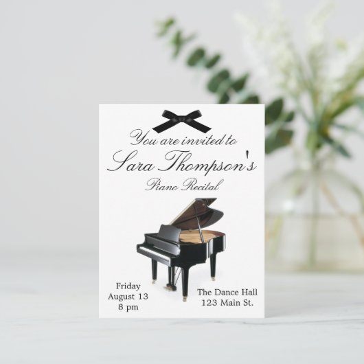 Uitnodiging tot overweging Piano (Staand voorkant)