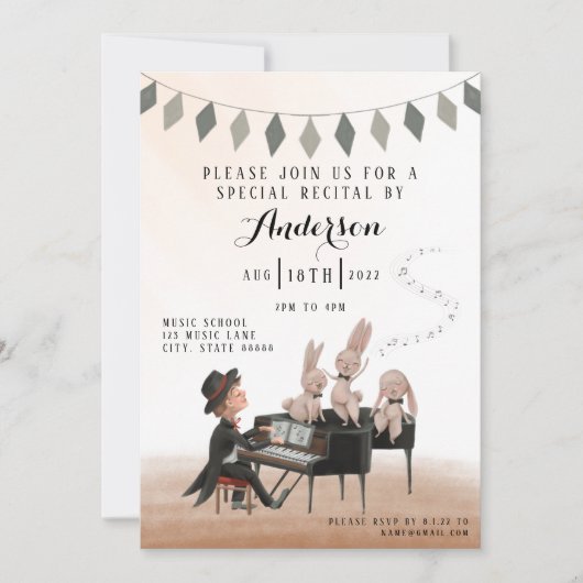 Uitnodiging tot overweging Piano (Voorkant)