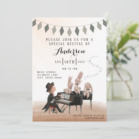 Uitnodiging tot overweging Piano (Staand voorkant)