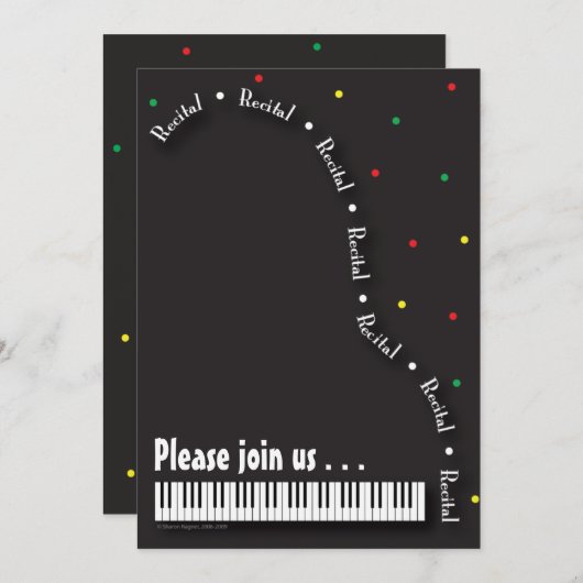 Uitnodiging tot overweging Piano (Voorkant / Achterkant)