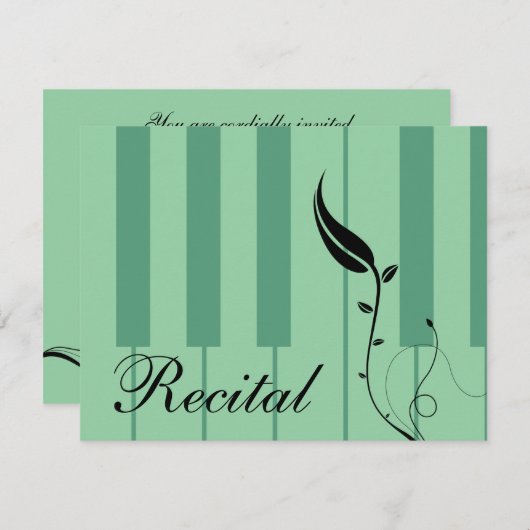 Uitnodiging tot overweging Piano (Voorkant / Achterkant)