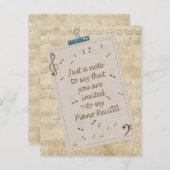 Uitnodiging tot overweging Piano (Voorkant / Achterkant)