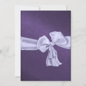 Uitnodiging tot Paars Damask Wedding (Achterkant)