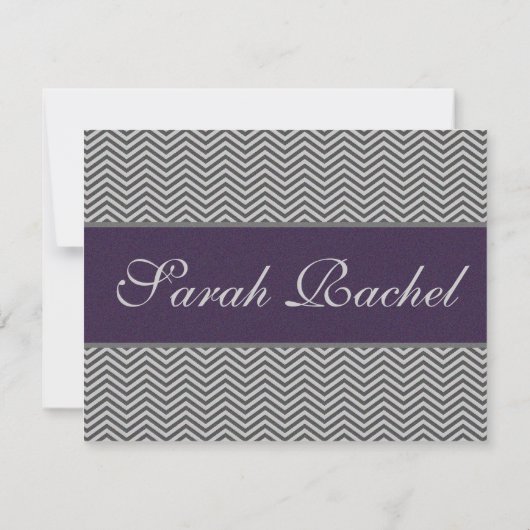 Uitnodiging tot Paarse Chevron - invoegen (Achterkant)