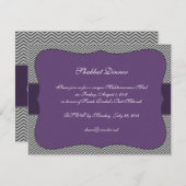 Uitnodiging tot Paarse Chevron - invoegen (Voorkant / Achterkant)