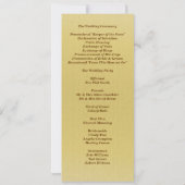 Uitnodiging tot Paarse Masquerade Wedding Program (Achterkant)