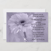 Uitnodiging tot Paarse tintted Daisy Wedding (Voorkant)
