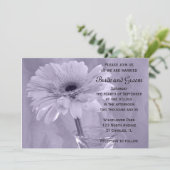 Uitnodiging tot Paarse tintted Daisy Wedding (Staand voorkant)