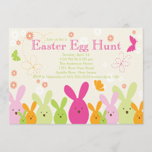 Uitnodiging tot paasbunny Egg Hunt Easter