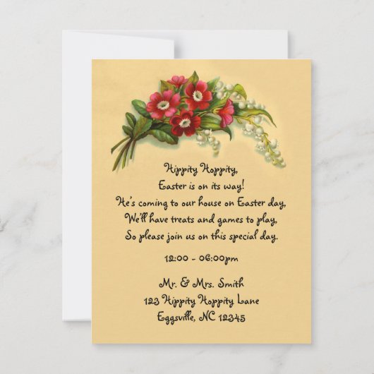 uitnodiging tot Pasen (Achterkant)