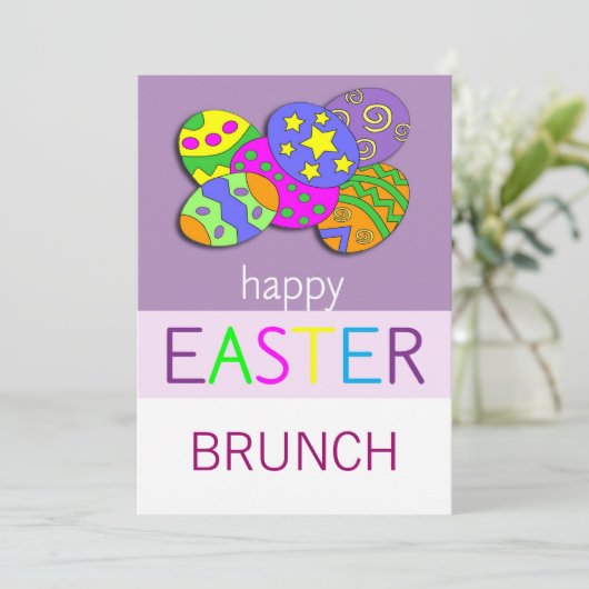 Uitnodiging tot Pasen-Brunch (Staand voorkant)