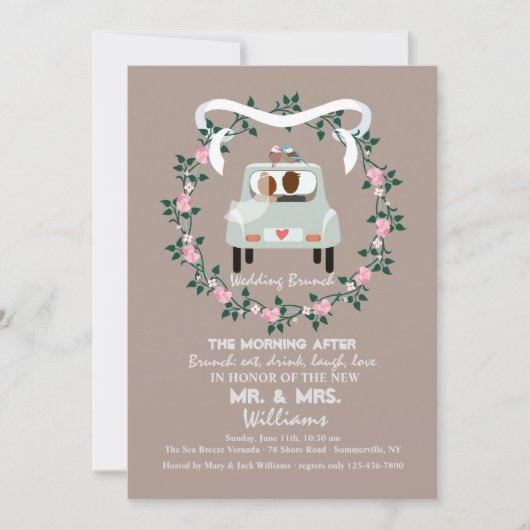 Uitnodiging tot Passen getrouwd na het huwelijk (Voorkant)