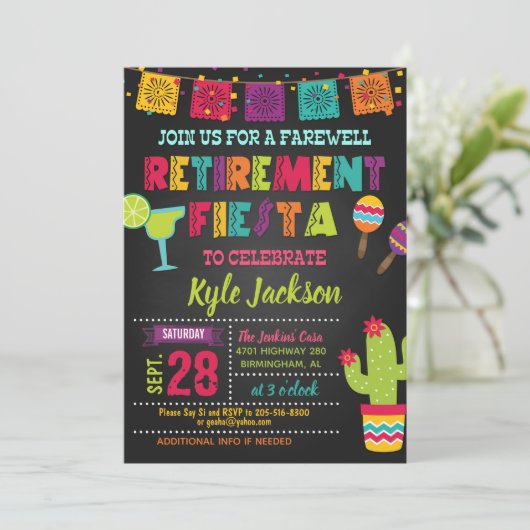 Uitnodiging tot pensionering (Staand voorkant)