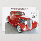 Uitnodiging tot pensionering: Birthday, Show auto (Voorkant / Achterkant)