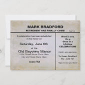 Uitnodiging tot pensionering - FOTO-INSERT/Nieuws  (Achterkant)