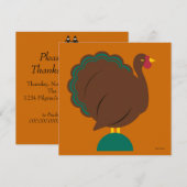 Uitnodiging tot persoonlijke Thanksgiving (Voorkant / Achterkant)