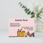 Uitnodiging tot picknick Thief Briefkaart (Staand voorkant)