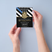 Uitnodiging tot politie tot het uitvoeren van uitt flyer (Hand)