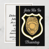 Uitnodiging tot politieagenten Retirement (Voorkant / Achterkant)