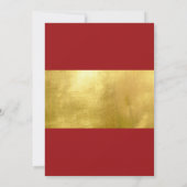 Uitnodiging tot rode en gouden bruiloft (Achterkant)