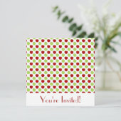 Uitnodiging tot rode en groene appels (Staand voorkant)