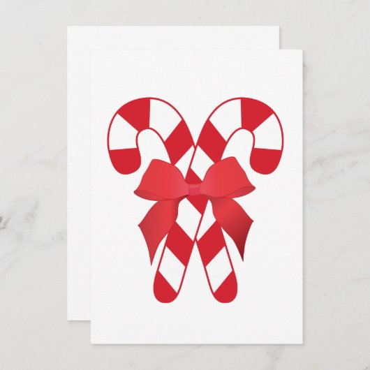 Uitnodiging tot rode en witte snoepjes (Voorkant / Achterkant)