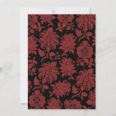 Uitnodiging tot rode gothic Wedding (Achterkant)