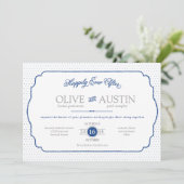 Uitnodiging tot Romance van winkelboekje (Staand voorkant)