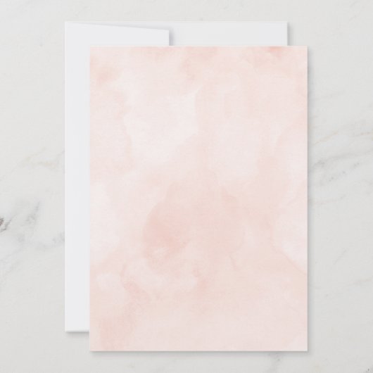 Uitnodiging tot rondtrekken van roze en perziks (Achterkant)