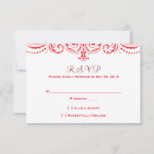 Uitnodiging tot rood en wit huwelijk (Voorkant)