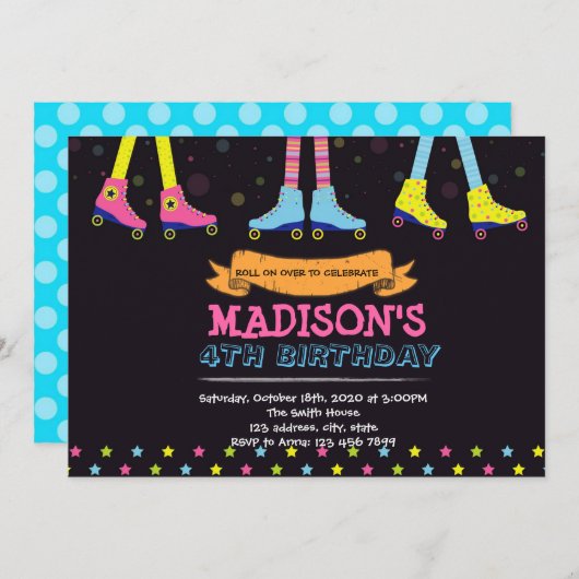 Uitnodiging tot Schaats van Roller (Voorkant / Achterkant)