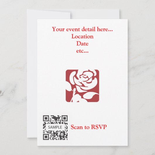 Uitnodiging tot Sjabloon Arbeidspartij (Achterkant)