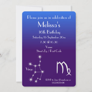 Uitnodiging tot speciale Zodiac Virgo Galaxy Party