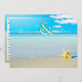 Uitnodiging tot strandbruiloft (Voorkant / Achterkant)