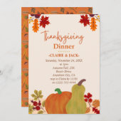 Uitnodiging tot Thanksgiving (Voorkant / Achterkant)