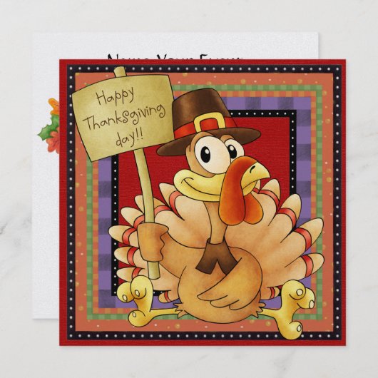 Uitnodiging tot Thanksgiving - SRF (Voorkant / Achterkant)