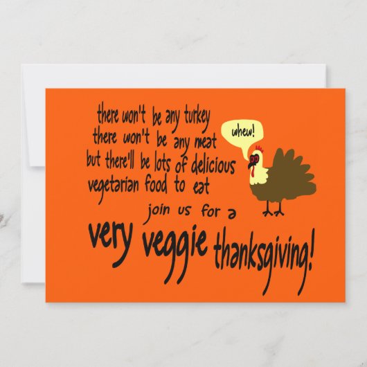 Uitnodiging tot Thanksgiving van het type Veggie (Voorkant)