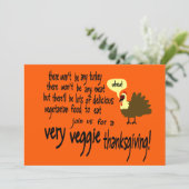 Uitnodiging tot Thanksgiving van het type Veggie (Staand voorkant)