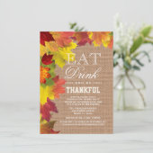 Uitnodiging tot Thanksgiving voor Robuusbreuk met (Staand voorkant)