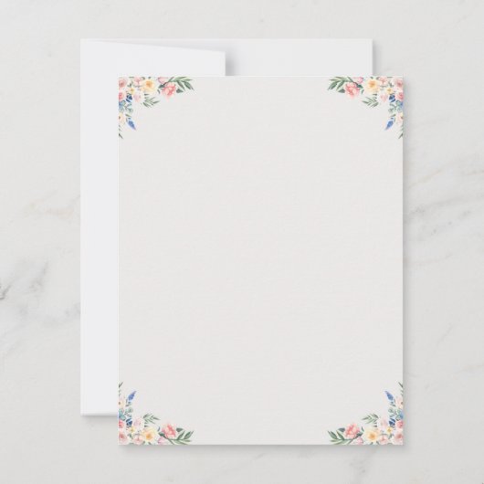 Uitnodiging tot traditionele kerkWaterverf (Achterkant)