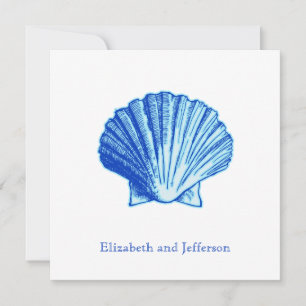 Uitnodiging tot Tropical Bimini Blue Shell Wedding