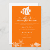 Uitnodiging tot Tropical Fish Wedding (Voorkant / Achterkant)