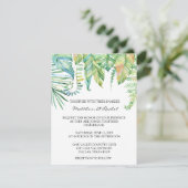 Uitnodiging tot Tropical Leaf Wedding (Staand voorkant)