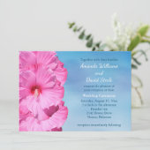 Uitnodiging tot Tropical Wedding (waterverf) (Staand voorkant)