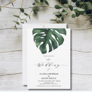 Uitnodiging tot Tropisch Palm Leaf Wedding
