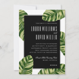 Uitnodiging tot tropische palmbomen voor weduwen