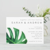 Uitnodiging tot tropische palmverpulvering minimal (Staand voorkant)