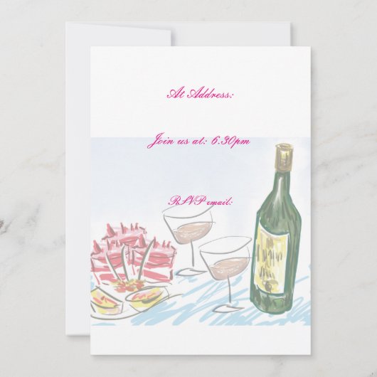 Uitnodiging tot tuinbouwwijn en levensmiddelen (Achterkant)