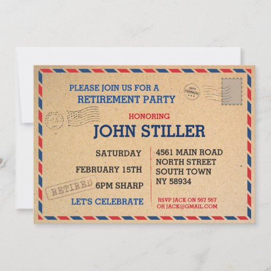 Uitnodiging tot uitnodigen Briefkaart Post Post (Voorkant)